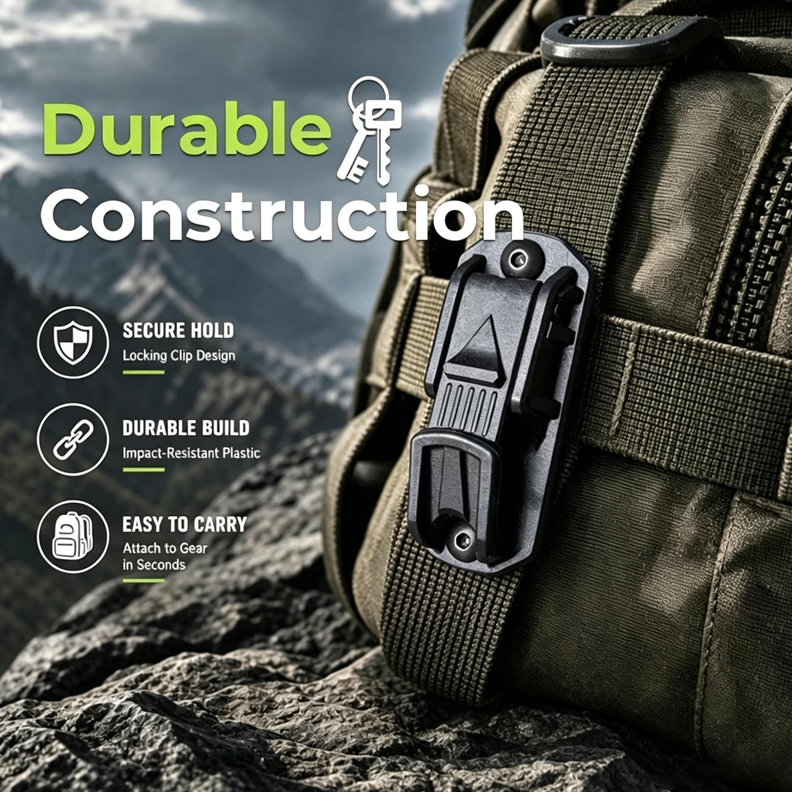 Heavy Duty Belt Clip Multifunc - Outdoor Adventure Backpack recension och pris